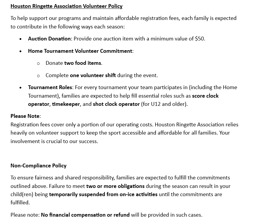 HRA Volunteer Policy 2025-2026